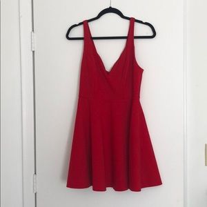 Sexy, flowy red dress